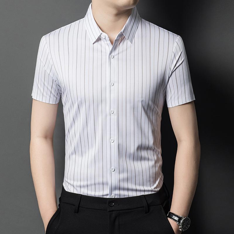 メンズ ファッション 服 男性用 オシャレ シンプル 大人 かっこいい ストリート シャツ 薄手 縦縞 半袖 男性用 服 冷感 クール