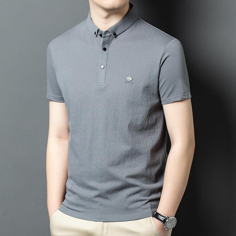 メンズ ファッション 服 男性用 オシャレ シンプル 大人 かっこいい ストリート カジュアル シャツ カラー 冷感 コットン 半袖 Tシャツ 韓国スタイル 薄手 無地 ポロ シャツ