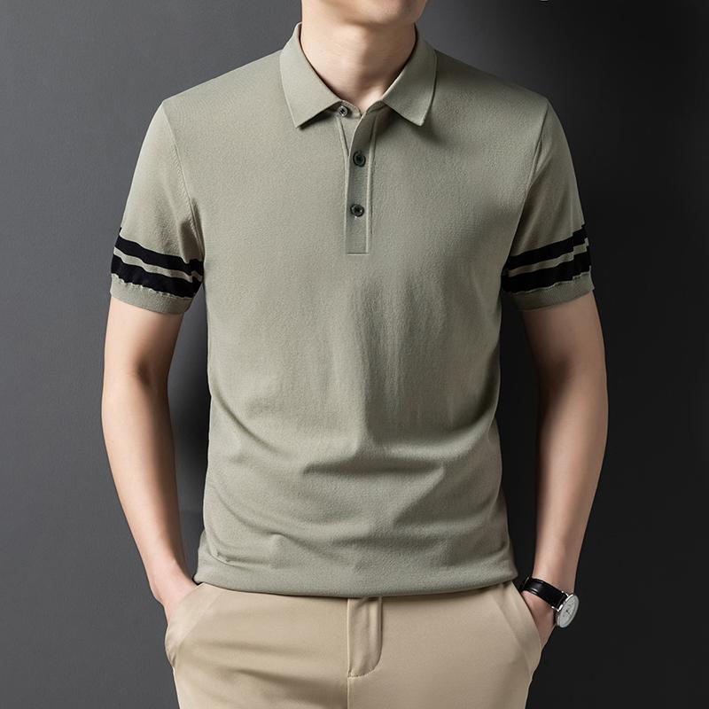 メンズ ファッション 服 男性用 オシャレ シンプル 大人 かっこいい ストリート カジュアル スリム 冷感 半袖 Tシャツ 韓国スタイル 無地 ポロ シャツ