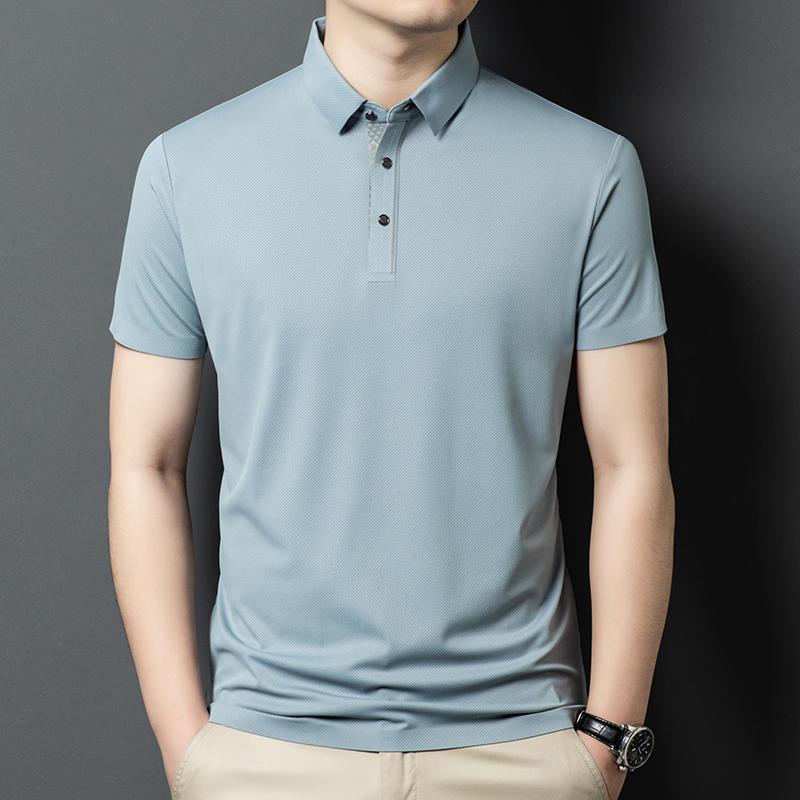 メンズ ファッション 服 男性用 オシャレ シンプル 大人 かっこいい ストリート シームレス 無地 冷感 半袖 Tシャツ ビジネス カジュアル 薄手 ポロ シャツ