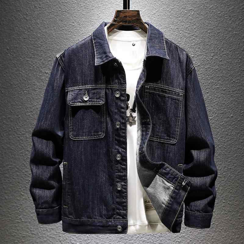 秋　冬 コーデ メンズ 服 シンプル ファッション オシャレ 大人 かっこいい 大きいサイズ ストリート 紳士服 ハイエンド ウォッシュ カラー デニム ジャケット レトロ ワークウェア トップス