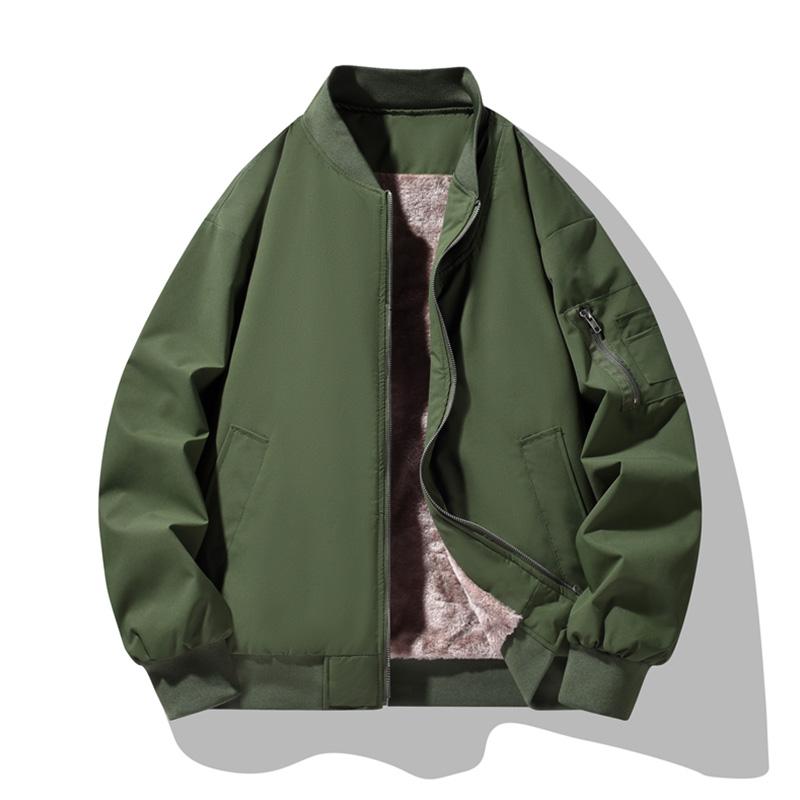 メンズ ファッション 服 男性用 オシャレ シンプル 大人 かっこいい ストリート ベルベット 厚手 ジャケット コート ゆったり フライト