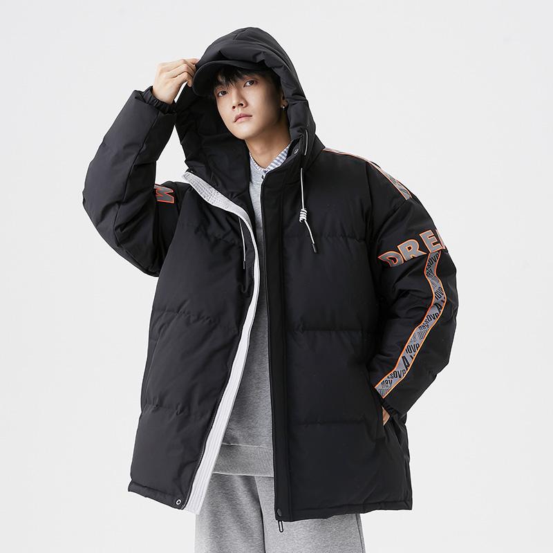 メンズ ファッション 服 男性用 オシャレ シンプル 大人 かっこいい ストリート フード 厚手 コート ダウン ジャケット 男女共用 ユニセックス ハイエンド
