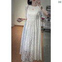 レディース ファッション 服 オシャレ カワイイ 女性用 シンプル 大人カワイイ 大きいサイズ 婦人服 ドレス 夏 フェアリー フレンチ 刺繍 海辺 休暇 バカンス 白 ロング ドレス