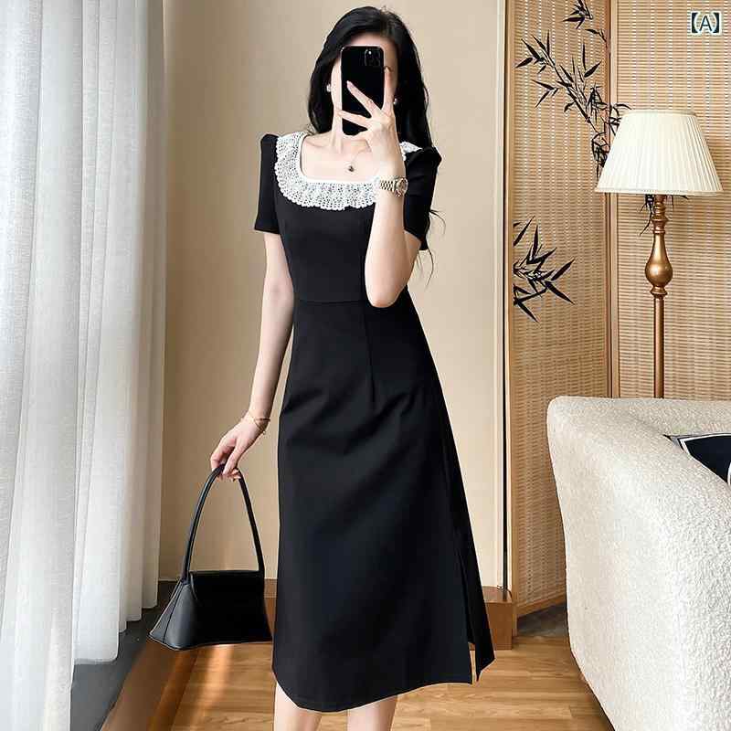 レディース ファッション 服 オシャレ カワイイ 女性用 シンプル 大人カワイイ 大きいサイズ 婦人服 ブラックフォーマル オケージョン ドレス 夏 ハイエンド スリム スカート