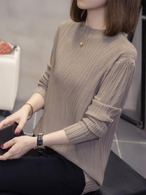 Rakuten - 秋コーデ レディース ファッション 長袖 ニット セーター 秋冬 大きいサイズ ゆったり 着痩せ レイヤリング シャツ トップス