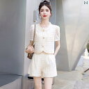 レディース ファッション 服 オシャレ カワイイ 女性用 シンプル 大人カワイイ 大きいサイズ 婦人服 ショート パンツ ファッション スーツ 夏 スタイル スタイリッシュ カジュアル ツーピース セット 上下 セット