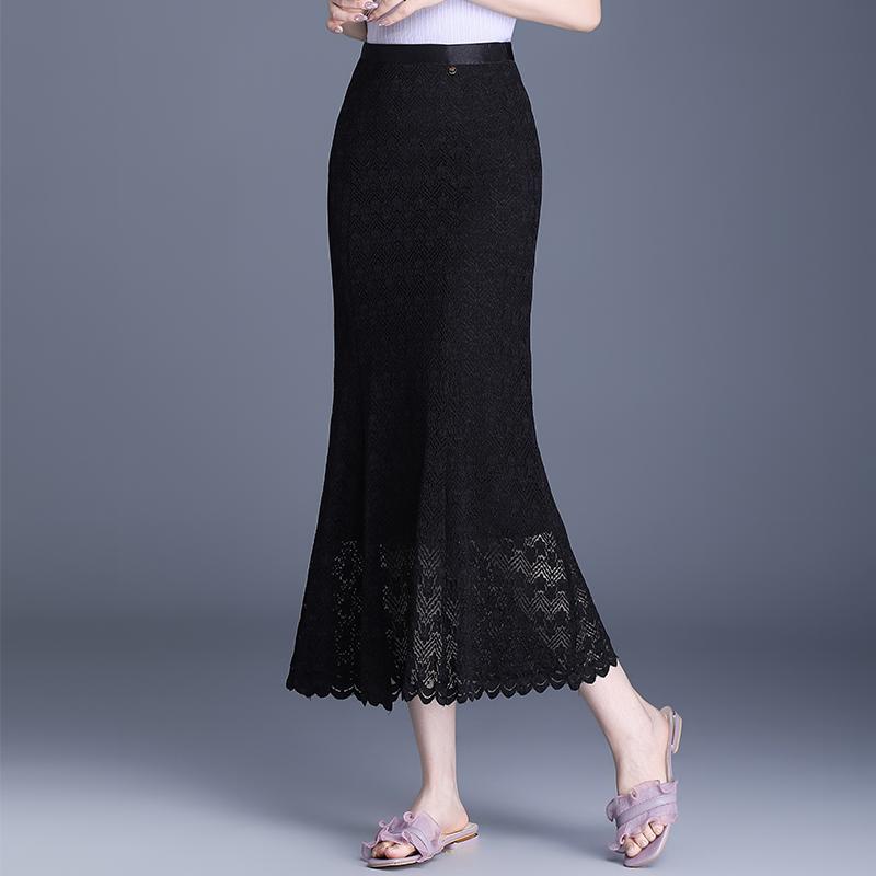 レディース ファッション オシャレ 服 女性用 シンプル 大人カワイイ 婦人服 秋　冬コーデ ストレッチ ウエスト レース スカート ハイエンド フィッシュテール スカート