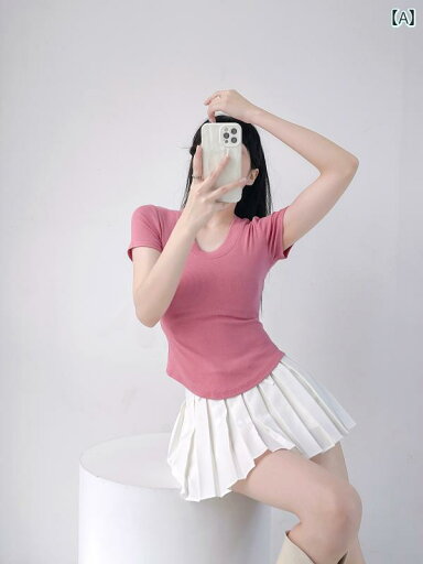 レディース ファッション 服 オシャレ カワイイ 女性用 シンプル 大人カワイイ 大きいサイズ 婦人服 ピンク アリ ウエスト スリム U ネック 半袖 T シャツ 夏服 スタイリッシュ ガール 薄手 T シャツ レディース ファッション 服 オシャレ カワイイ 女性用 シンプル 大人カワイイ 大きいサイズ 婦人服 ピンク アリ ウエスト スリム U ネック 半袖 T シャツ 夏服 スタイリッシュ ガール 薄手 T シャツ