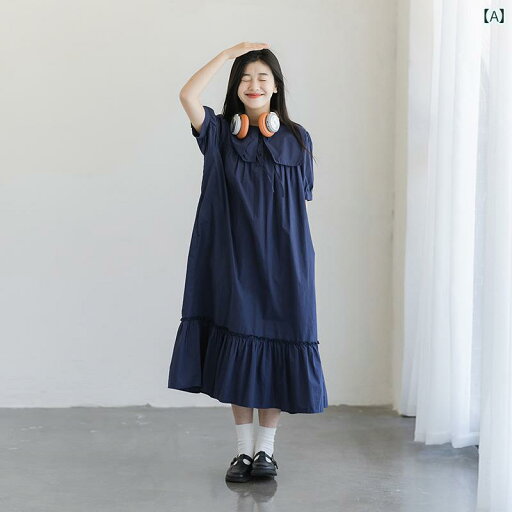 レディース ファッション 服 オシャレ カワイイ 女性用 シンプル 大人カワイイ 大きいサイズ 婦人服 レトロ ネイビーカラー ドレス 半袖 スカート フレンチ レトロ レディース ファッション 服 オシャレ カワイイ 女性用 シンプル 大人カワイイ 大きいサイズ 婦人服 レトロ ネイビーカラー ドレス 半袖 スカート フレンチ レトロ