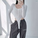 レディース ファッション 服 オシャレ カワイイ 女性用 シンプル 大人カワイイ 大きいサイズ 婦人服 アメリカン スタイリッシュ ガール セクシー ウエスト ジャンプ スーツ オーバーオール ジッパー U ネック 長袖 タイト T シャツ