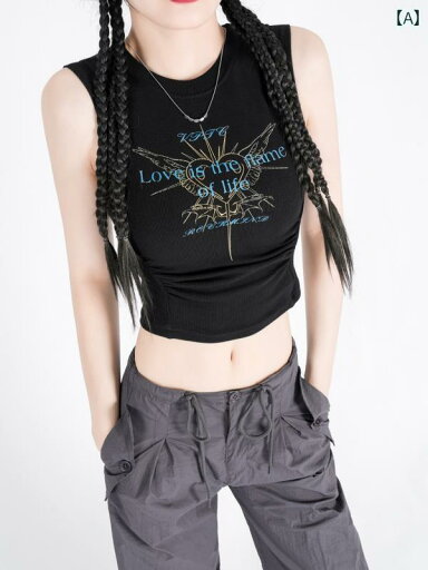 レディース ファッション 服 オシャレ カワイイ 女性用 シンプル 大人カワイイ 大きいサイズ 婦人服 ジャズ ダンス プリーツ スリムフィット レター プリント ベスト アメリカン レトロ スタイリッシュ ガール ショート ノースリーブトップス レディース ファッション 服 オシャレ カワイイ 女性用 シンプル 大人カワイイ 大きいサイズ 婦人服 ジャズ ダンス プリーツ スリムフィット レター プリント ベスト アメリカン レトロ スタイリッシュ ガール ショート ノースリーブトップス
