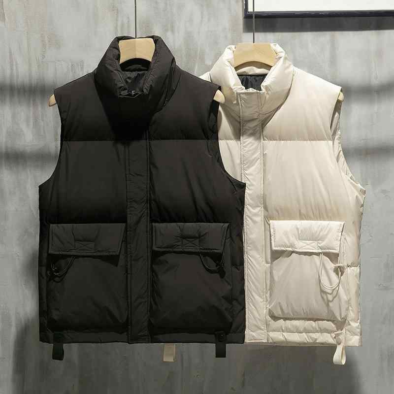 秋　冬 コーデ メンズ 服 シンプル ファッション オシャレ 大人 かっこいい 大きいサイズ ストリート 紳士服 ベスト スタンドカラー 暖かい 綿 ジャケット