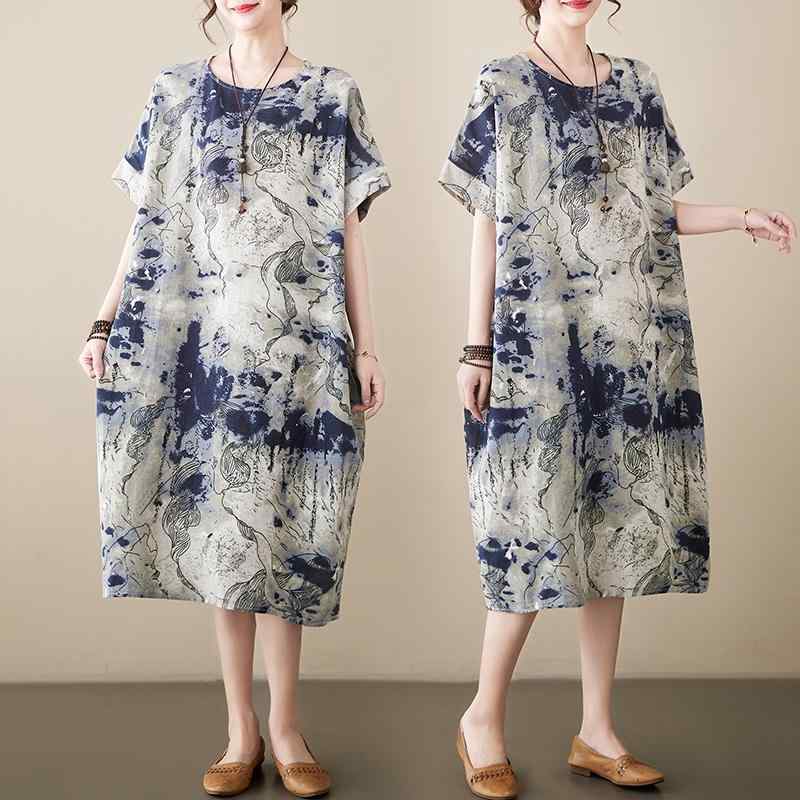 秋コーデ レディース ファッション 女性用 コットン リネン ドレス ゆったり スリム 女性用 スタイル