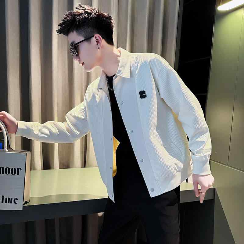 メンズ ファッション 服 男性用 オシャレ シンプル 大人 かっこいい ストリート カジュアル ジャケット ホワイト トップス ハイエンド 服