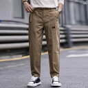 メンズ ファッション 服 男性用 オシャレ シンプル 大人 かっこいい 大きいサイズ ストリート 紳士服 グリーン レトロ バックルベルト カジュアル パンツ ストレート アウトドア スタイル