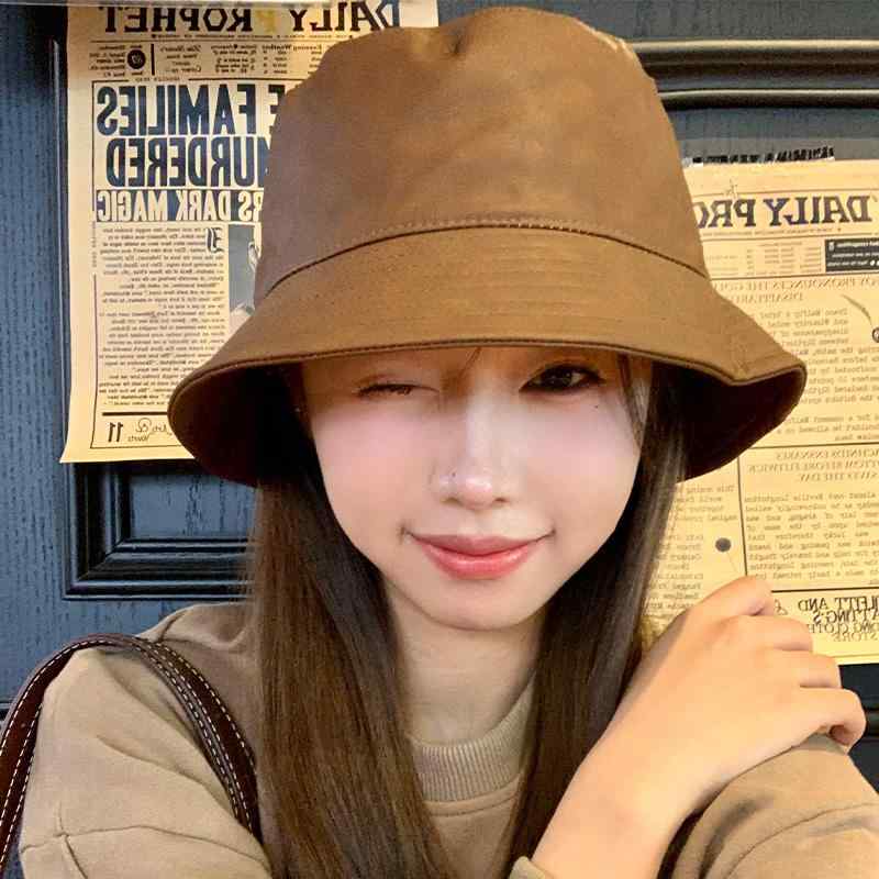 レディース ファッション オシャレアイテム 小物 女性用 シンプル 大人カワイイ 婦人服 秋冬コーデ レザー バケット ハット