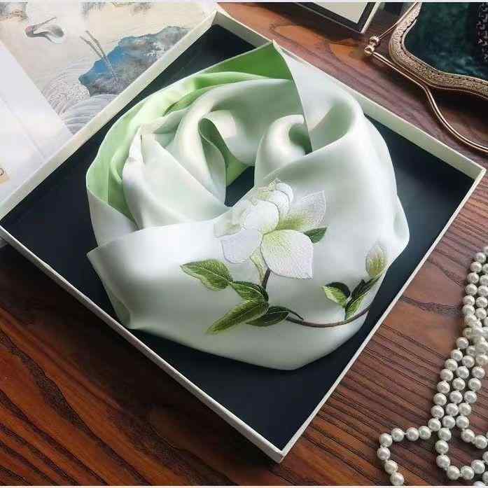 秋コーデ レディース ファッション スカーフ 絹 ショール ボックス