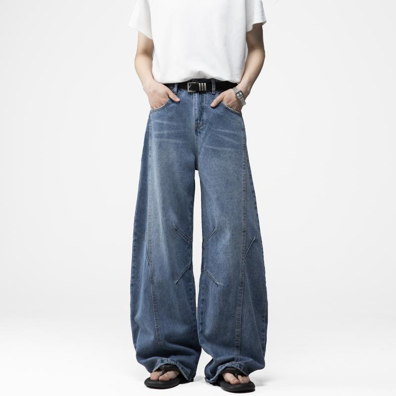メンズ ファッション 服 男性用 オシャレ シンプル 大人 かっこいい ストリート ドリーム メイド アメリカン クリーン フィット ウォッシュド ジーンズ ストレート パンツ ストリート