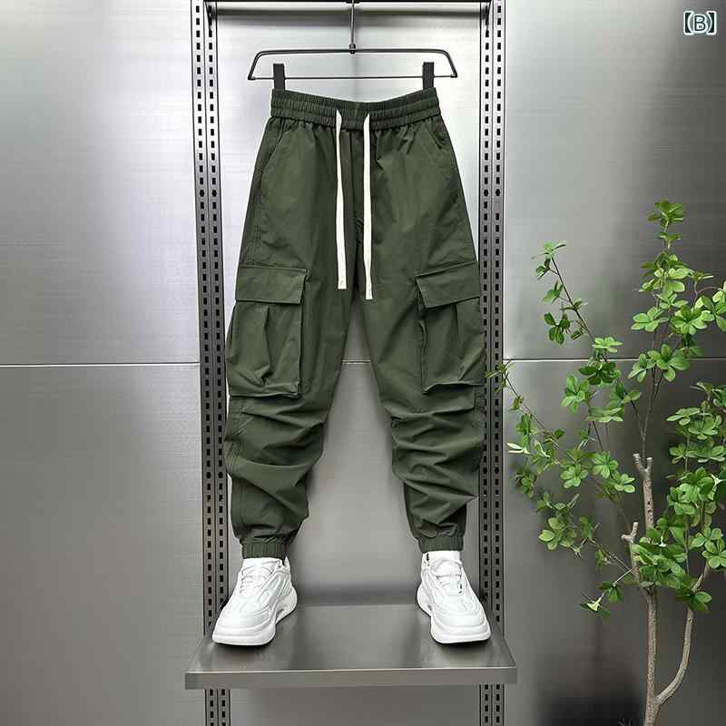 メンズ ファッション 服 男性用 オシャレ シンプル 大人 かっこいい ストリート 秋　冬コーデ 大きいポケット ゆったり カジュアル パンツ 大きいサイズ スポーツ パンツ