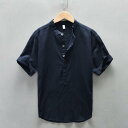 メンズ ファッション 服 男性用 オシャレ シンプル 大人 かっこいい 大きいサイズ ストリート 紳士服 無地 リネン 半袖 T シャツ リネン 夏 通気性 綿 リネン T シャツ トップス
