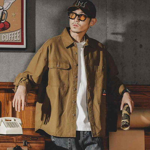 メンズ ファッション 服 男性用 オシャレ シンプル 大人 かっこいい 大きいサイズ ストリート 紳士服 アメリカン レトロ ワークシャツ カジュアル 長袖 ノンアイロンシャツ トップス ジャケット メンズ ファッション 服 男性用 オシャレ シンプル 大人 かっこいい 大きいサイズ ストリート 紳士服 アメリカン レトロ ワークシャツ カジュアル 長袖 ノンアイロンシャツ トップス ジャケット