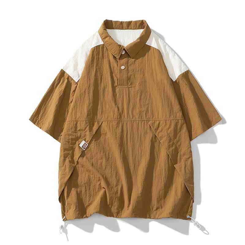 乐天商城 - メンズ ファッション 服 男性用 オシャレ シンプル 大人 かっこいい ストリート 秋コーデ カジュアル 半袖 ジャケット 半袖 多機能 日焼け防止 服 トップス