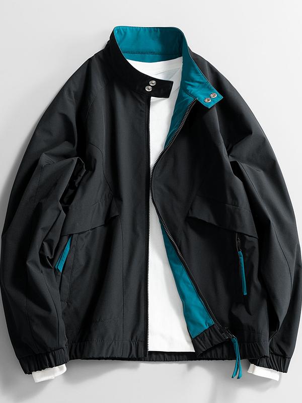 メンズ ファッション 服 男性用 オシャレ シンプル 大人 かっこいい ストリート 秋冬コーデ ニュートラル 機能 ジッパー ポケット スタンドカラー 薄手 ジャケット チャージ カジュアル ジャケット