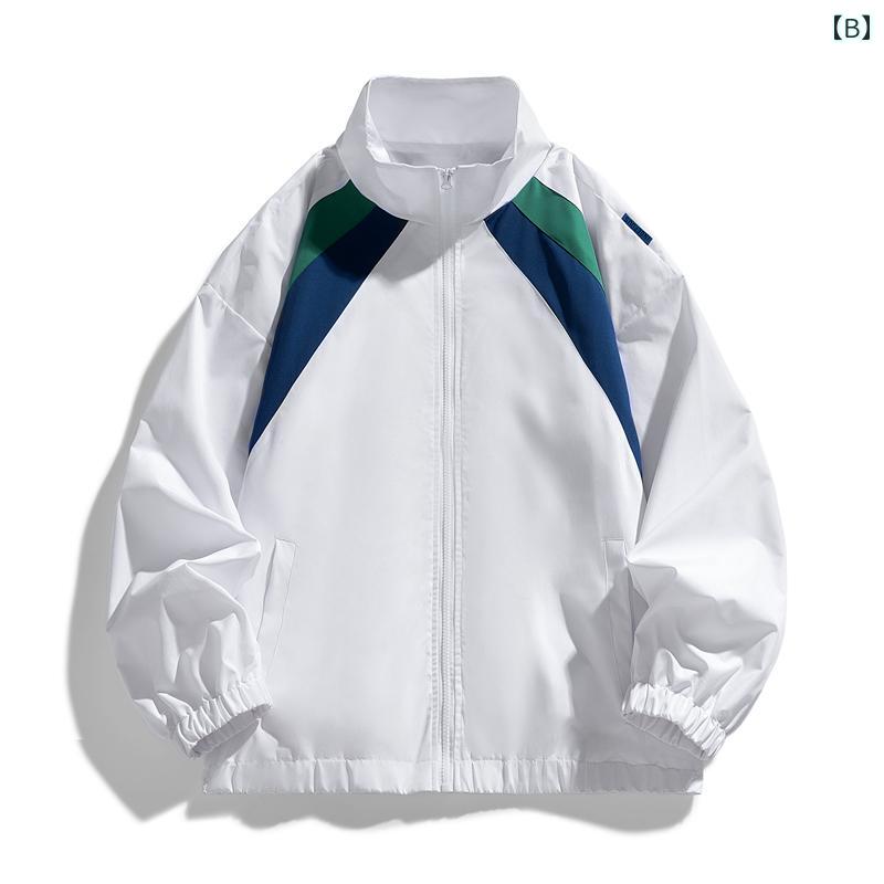 メンズ ファッション 服 男性用 オシャレ シンプル 大人 かっこいい ストリート 秋冬コーデ ジャケット 男女兼用 スタンドカラー ゆったり ワークウェア ランニング カップル スポーツ カラーマッチング カジュアル ジャケット