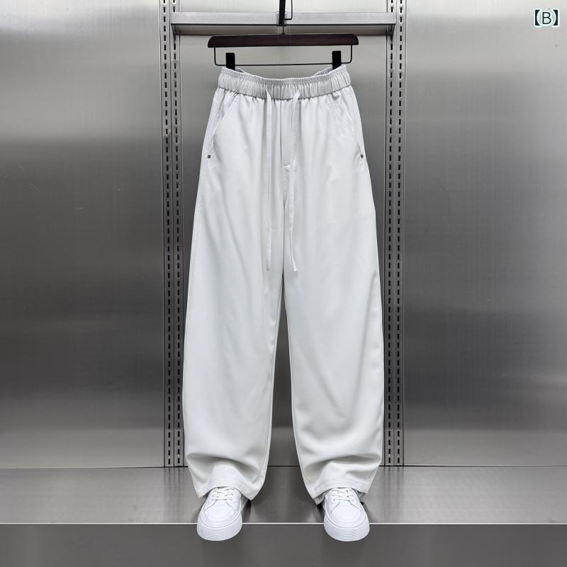メンズ ファッション 服 男性用 オシャレ シンプル 大人 かっこいい ストリート 秋冬コーデ パンツ カジュアル パンツ 薄手 ストレート パンツ