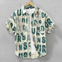 メンズ ファッション 服 男性用 オシャレ シンプル 大人 かっこいい 大きいサイズ ストリート 紳士服 レター プリント 半袖 シャツー 夏 スタイル コットン シャツ
