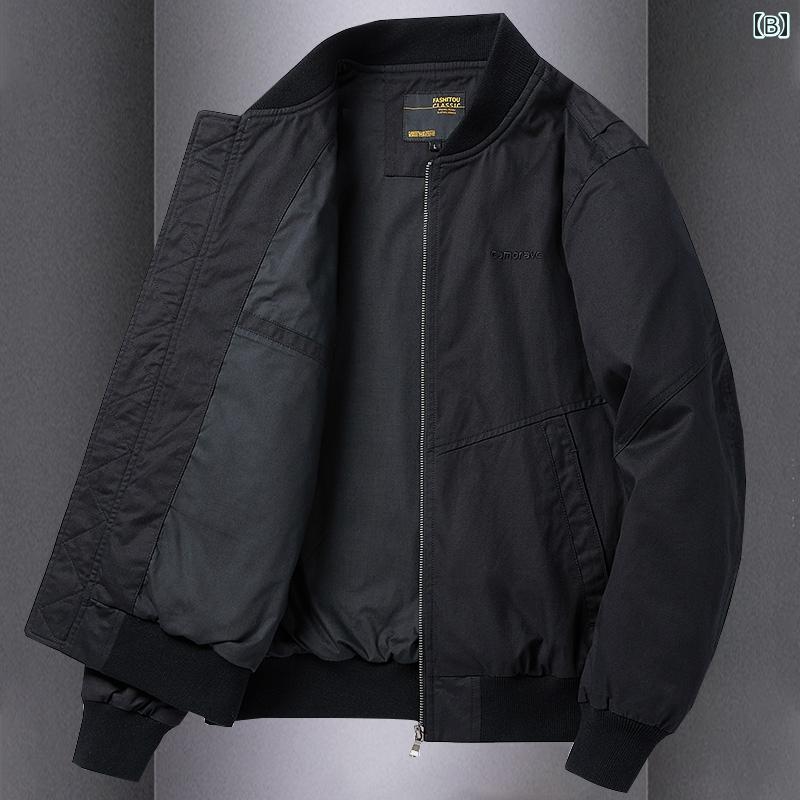 メンズ ファッション 服 男性用 オシャレ シンプル 大人 かっこいい ストリート コーデ コットン ジャケット アメリカン レトロ カジュアル ワークウェア ジャケット ベースボール ジャケット