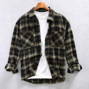メンズ ファッション 服 男性用 オシャレ シンプル 大人 かっこいい 大きいサイズ ストリート 紳士服 レトロ チェック柄 シャツ 綿 フランネル トップス カジュアル チェック柄 シャツ ジャケット