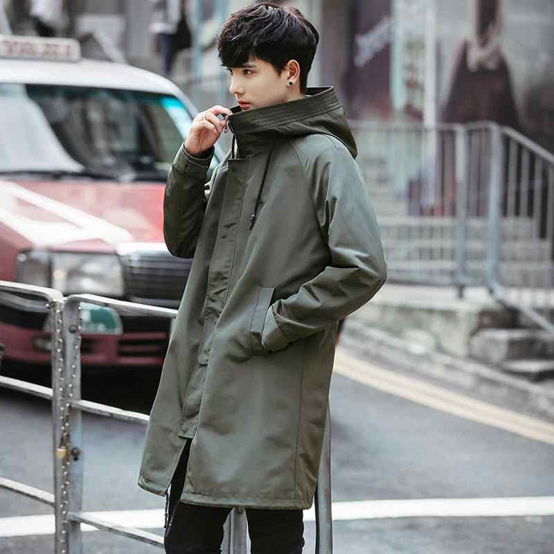 メンズ ファッション 服 男性用 オシャレ シンプル 大人 かっこいい ストリート コーデ ミドル丈 フード付き ゆったり ウィンドブレーカー カジュアル ワークウェア ジャケット(4)