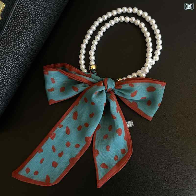 秋コーデ レディース ファッション パール スカーフ ネックレス シャツ スーツ ネクタイ ネック オーナメント ストラップ ハイエンド ハイエンド