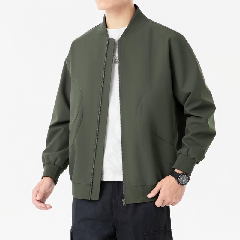 メンズ ファッション 服 男性用 オシャレ シンプル 大人 かっこいい ストリート コーデ ジャケット丈 ゆったり 大きいサイズ パイロット ビジネス カジュアル 野球 ベースボール 襟 ジャケット