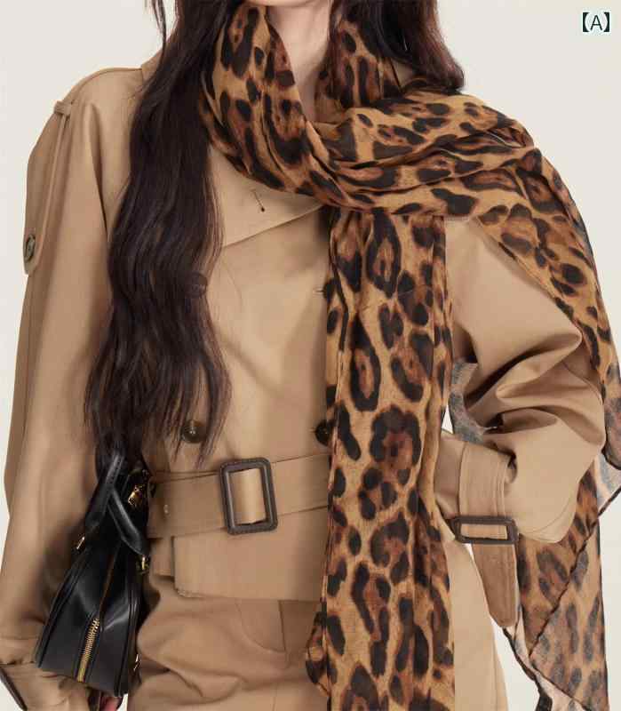 レディース ファッション 小物 オシャレ アイテム ショール マフラー ケープ ストール 季節物 ミレニアム レトロ ヒョウ スカーフ プリント ガール スタイル