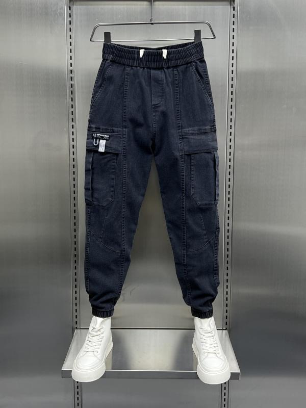 メンズ ファッション 服 男性用 オシャレ シンプル 大人 かっこいい ストリート 秋　冬コーデ カジュアル ジーンズ マルチポケット ストレッチ パンツ