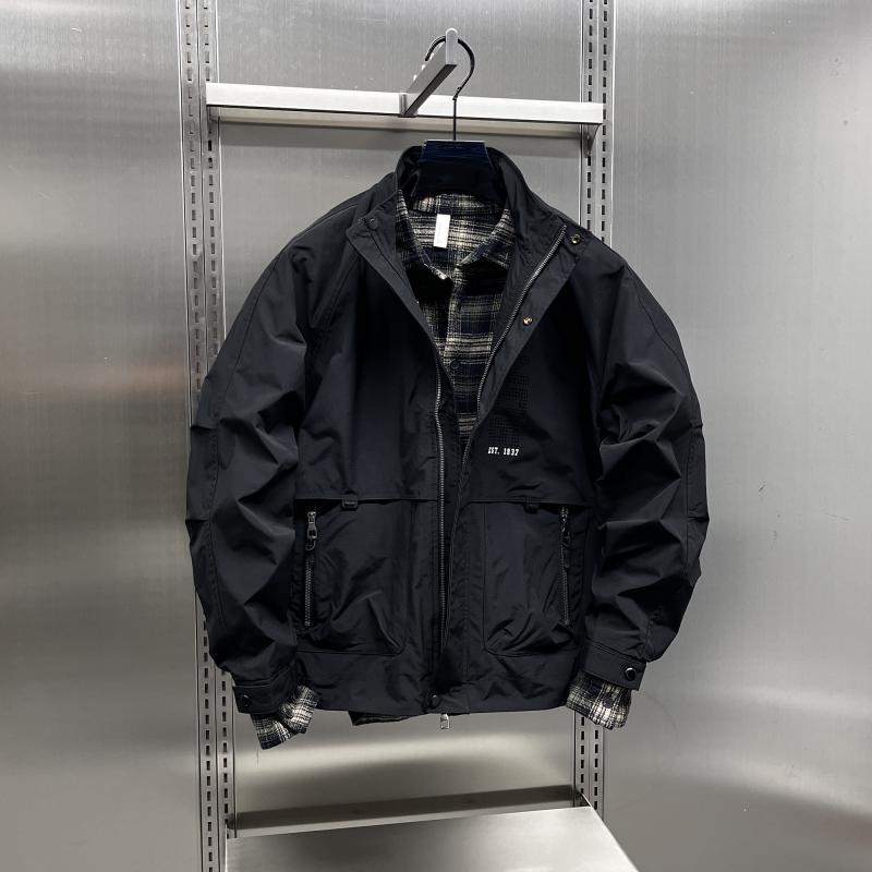 メンズ ファッション 服 男性用 オシャレ シンプル 大人 かっこいい ストリート コーデ スタンドカラー ジャケット 薄手 快適 トップス ワークウェア ジャケット