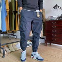 メンズ ファッション 服 男性用 オシャレ シンプル 大人 かっこいい 大きいサイズ ストリート 紳士服 アメリカン レトロ 厚手 ビッグ ポケット 九分丈 カジュアル パンツ