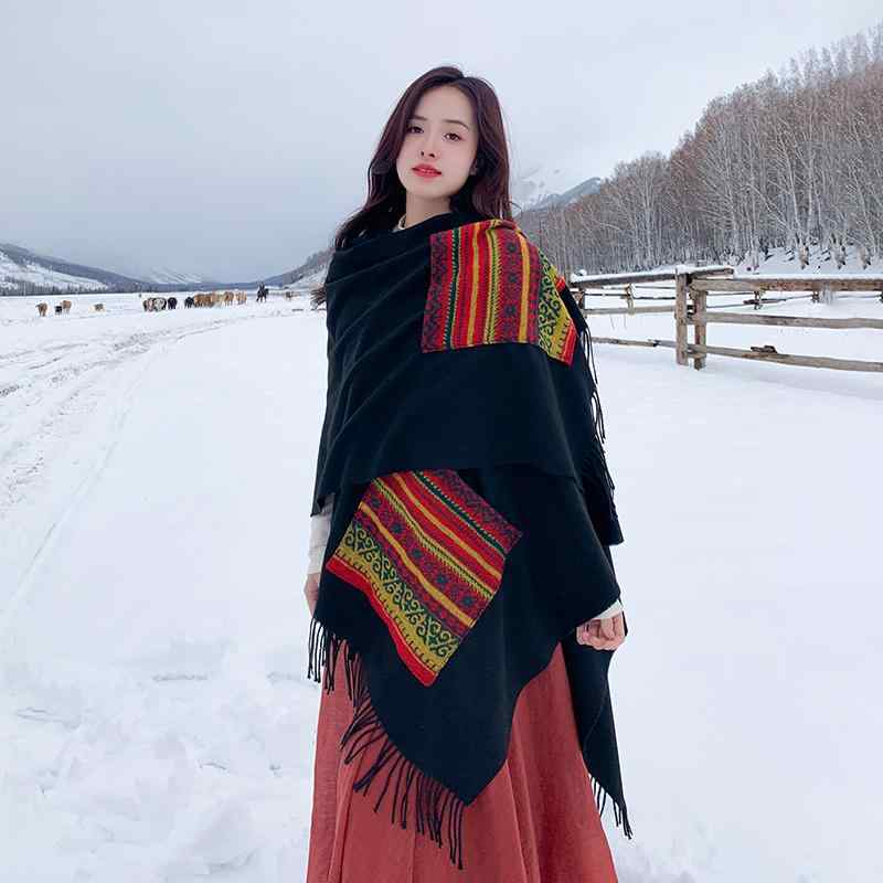 レディース ファッション 小物 オシャレ アイテム ショール マフラー ケープ ストール 季節物 ポケット エスニック ショール マント アウターウェア スカーフ