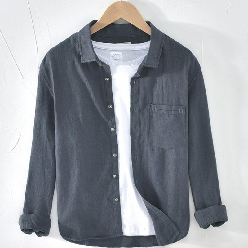メンズ ファッション 服 男性用 オシャレ シンプル 大人 かっこいい 大きいサイズ ストリート 紳士服 サマー リネン 長袖 シャツ カジュアル シャツ ジャケット 綿麻 トップス 服