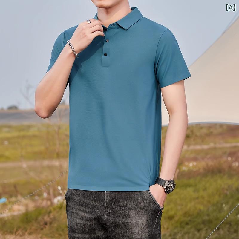メンズ ファッション 服 男性用 オシャレ シンプル 大人 かっこいい 大きいサイズ ストリート 紳士服 ライト 高級 夏 シームレス ポロシャツ 半袖 T シャツ 半袖 スタイル