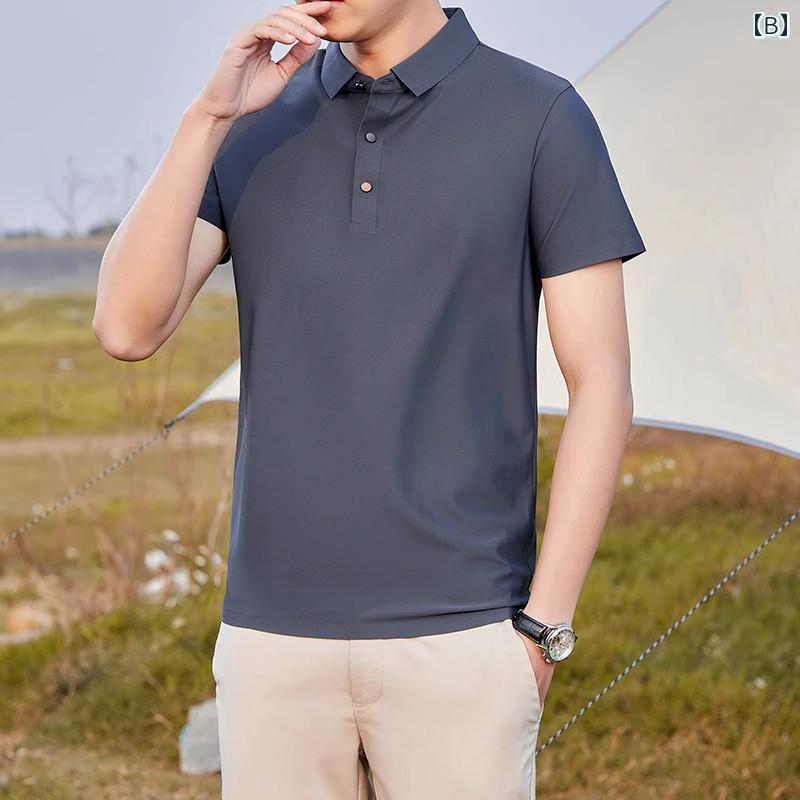 メンズ ファッション 服 男性用 オシャレ シンプル 大人 かっこいい 大きいサイズ ストリート 紳士服 ライト 高級 夏 シームレス ポロシャツ 半袖 T シャツ 半袖 スタイル