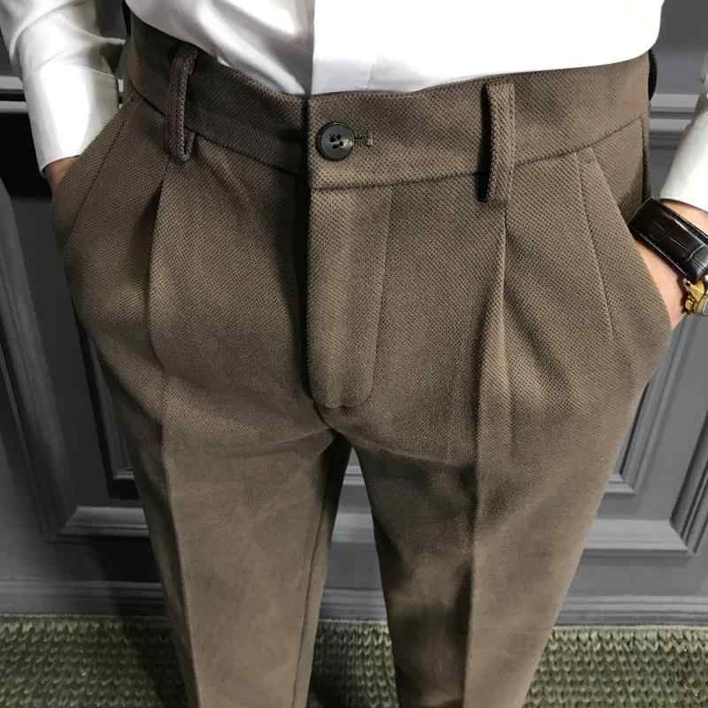 メンズ ファッション 服 男性用 オシャレ シンプル 大人 かっこいい 大きいサイズ ストリート 紳士服 ハイエンド ビジネス シャツ パンツ レトロ カジュアル パンツ シングル プリーツ スーツ パンツ アイロン 不要