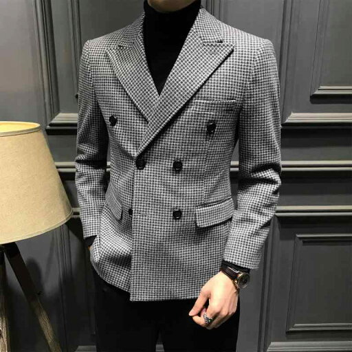 メンズ ファッション 服 男性用 オシャレ シンプル 大人 かっこいい 大きいサイズ ストリート 紳士服 千鳥格子 ダブルブレスト スーツ チェック スリムフィット スーツ ビジネス シャツ ジャケット メンズ ファッション 服 男性用 オシャレ シンプル 大人 かっこいい 大きいサイズ ストリート 紳士服 千鳥格子 ダブルブレスト スーツ チェック スリムフィット スーツ ビジネス シャツ ジャケット