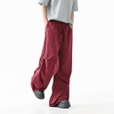 メンズ ファッション 服 男性用 オシャレ シンプル 大人 かっこいい 大きいサイズ ストリート 紳士服 パンツ 夏 薄手 ゆったり プリーツ ストレート パンツ アメカジ パンツ