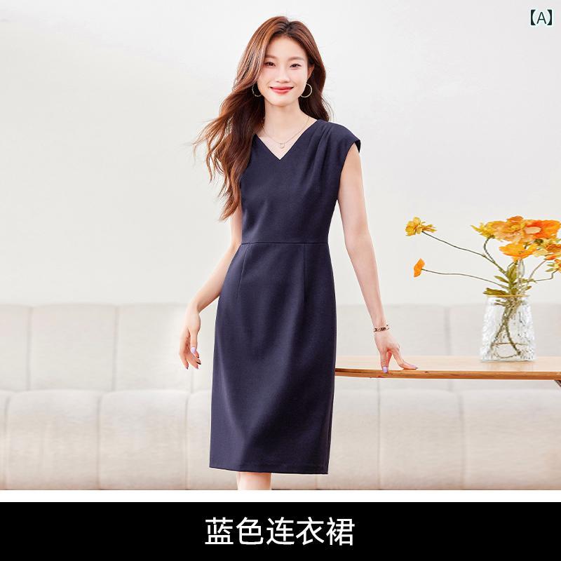 秋服 レディース ファッション オシャレ カワイイ シンプル 大人カワイイ 大きいサイズ グレー ドレス 秋 インナー 通勤 ウェア ノースリーブ スカート