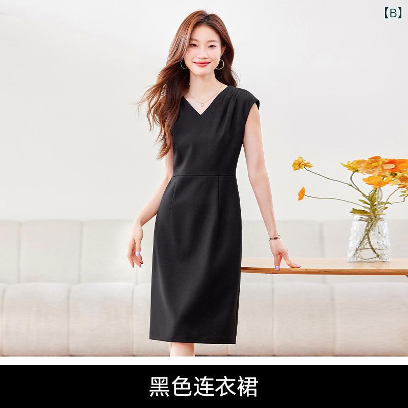 秋服 レディース ファッション オシャレ カワイイ シンプル 大人カワイイ 大きいサイズ グレー ドレス 秋 インナー 通勤 ウェア ノースリーブ スカート