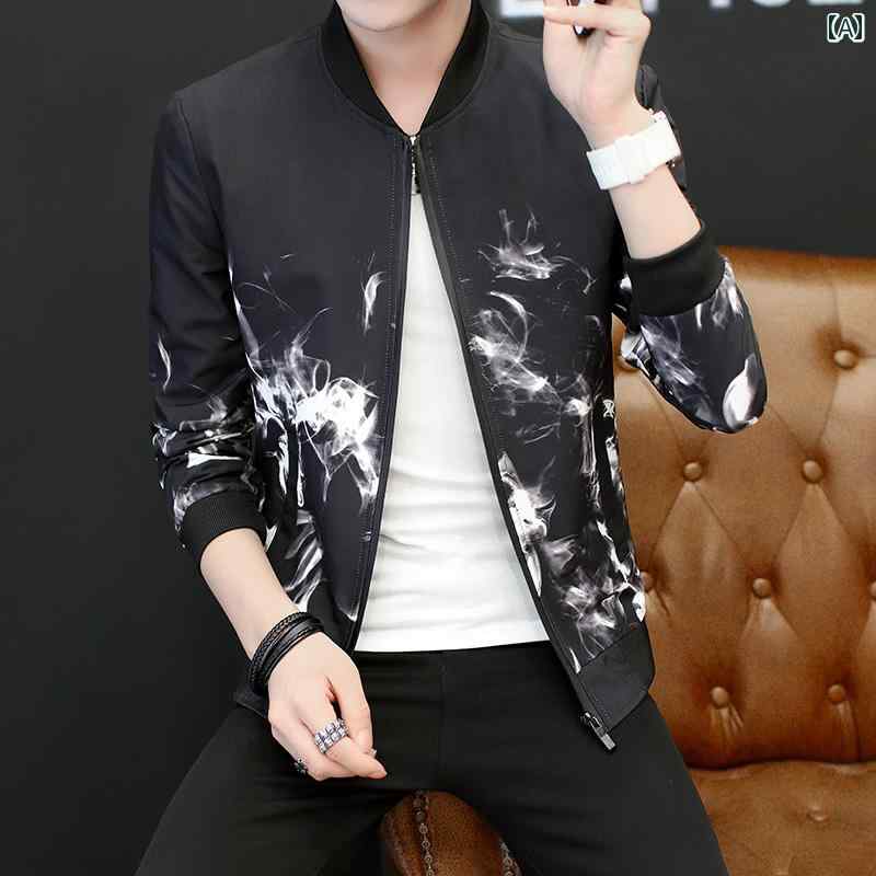 秋　冬コーデ メンズ ファッション 服 男性用 オシャレ シンプル 大人 かっこいい ストリート 男性用 ジャケット ベースボール ジャケット コート トップス カジュアル ウェア